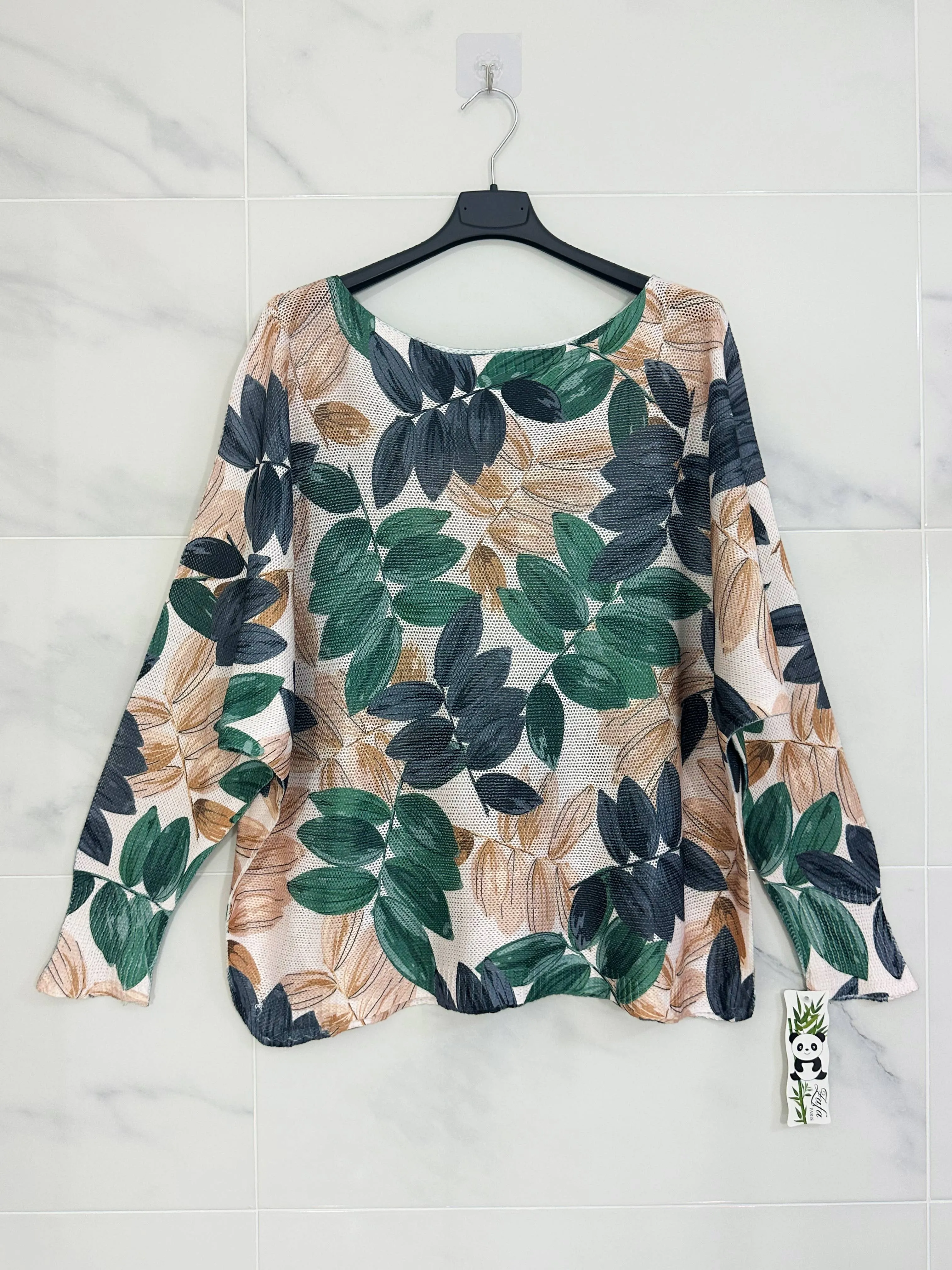 Autumn Leaves Mesh Sweater