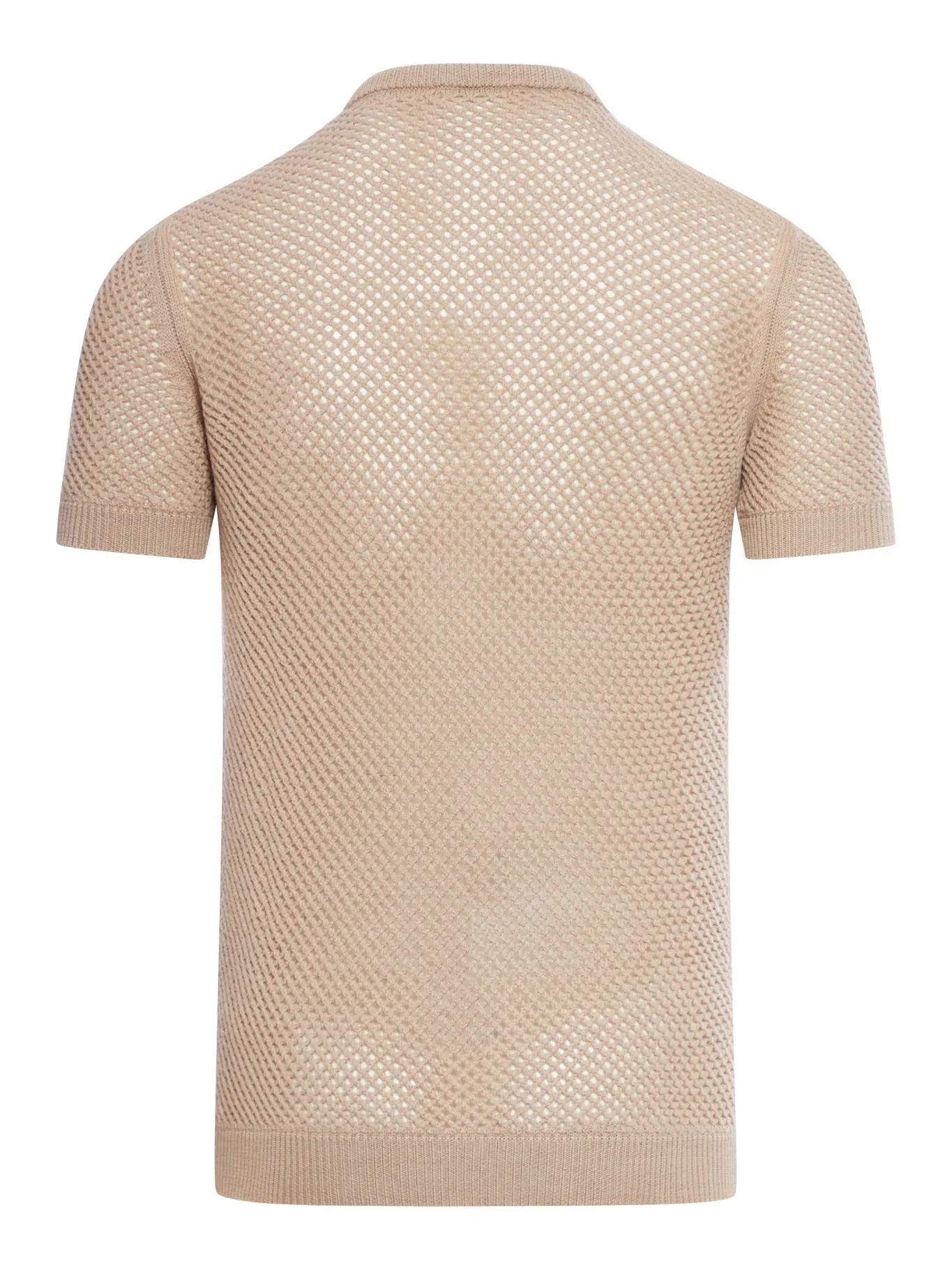 Beige wool mesh sweater