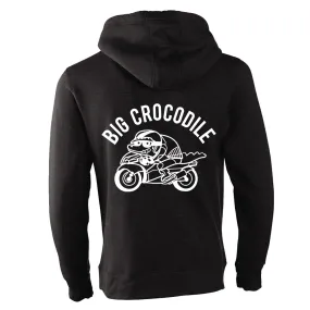 Biker Fleece Lined Zip Up Hoodie