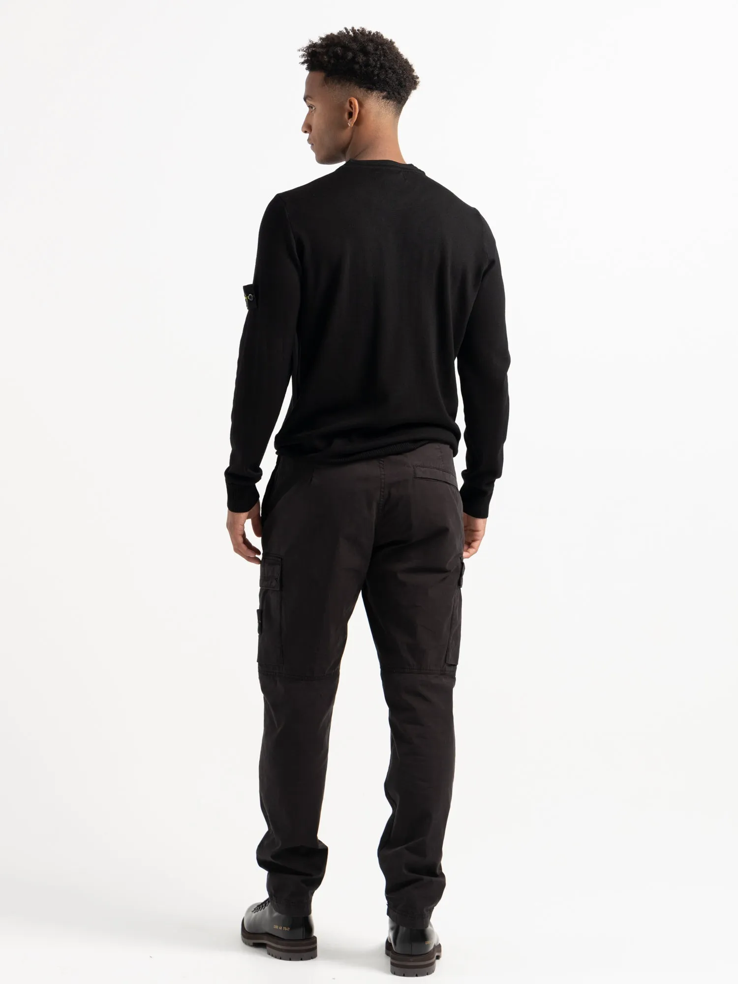 Black Wool Crewneck Sweater