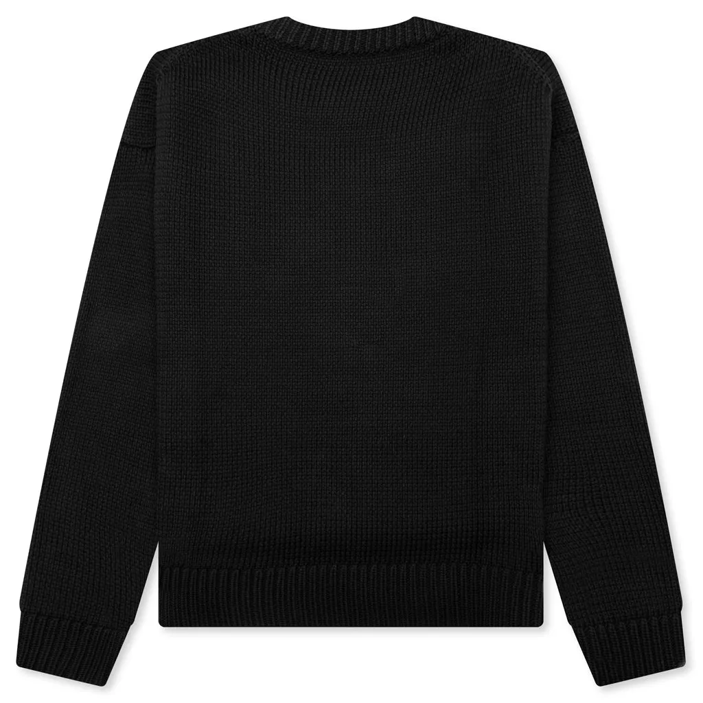 Boyfriend Loose Fit Sweater - Black