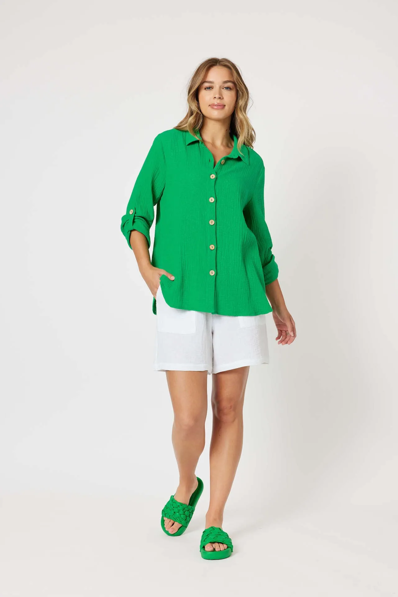 Byron Textured Shirt - Emerald