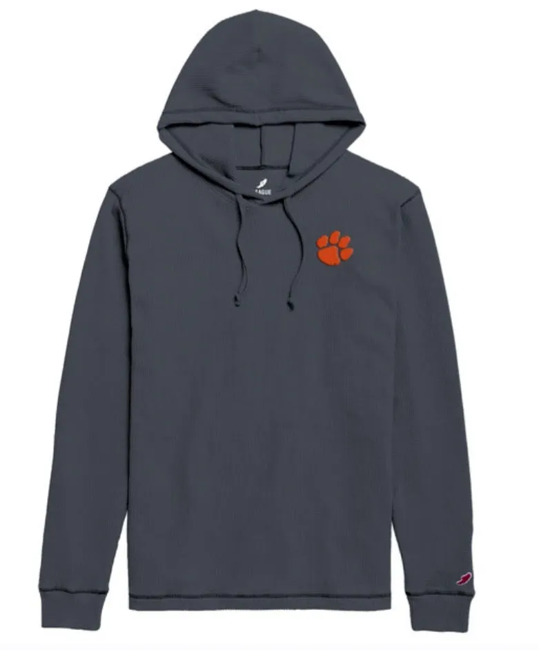 Clemson Paw Waffle Hoodie- (Multiple Colors)