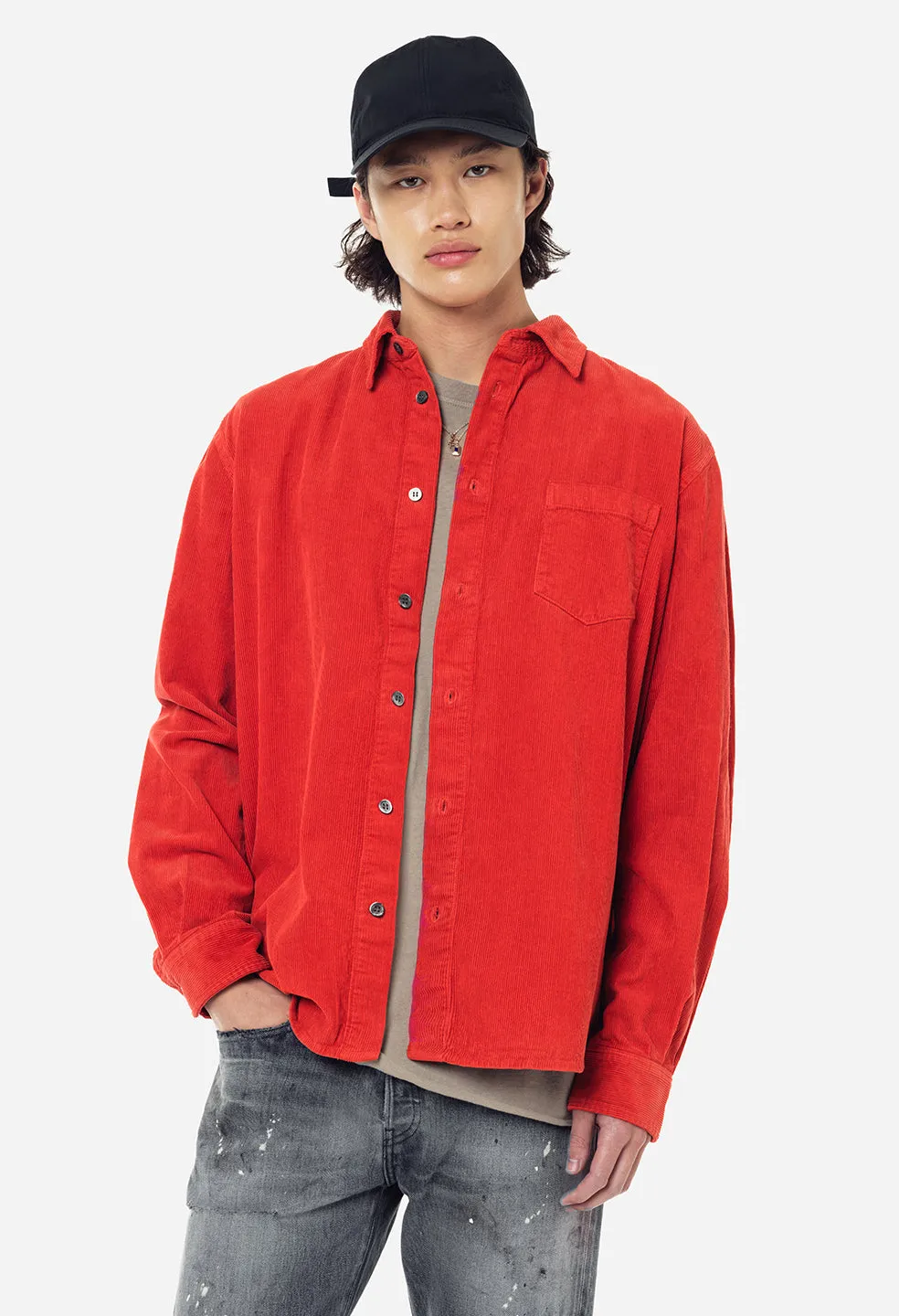 Corduroy Shirt / Cardinal