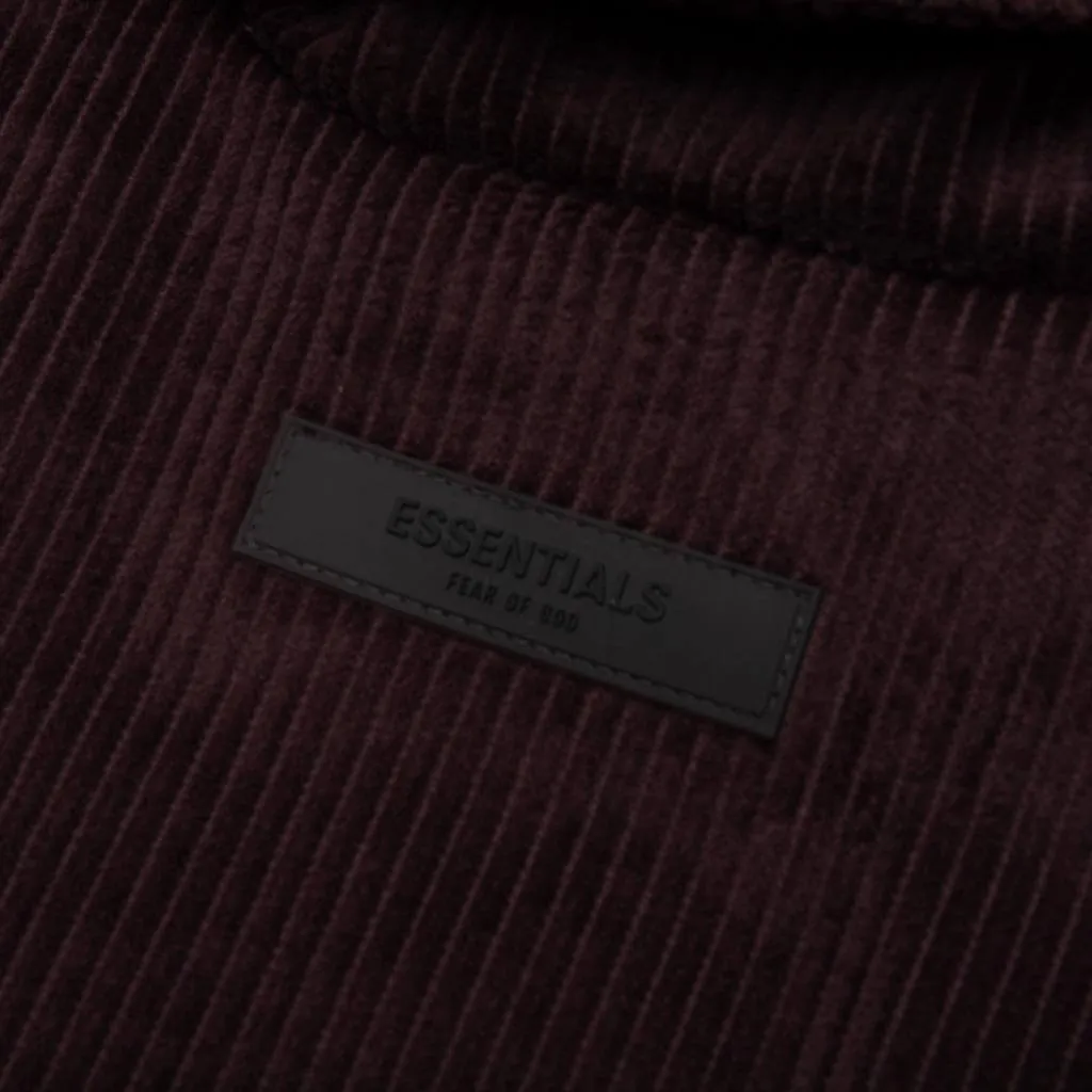 Corduroy Shirt Jacket - Plum