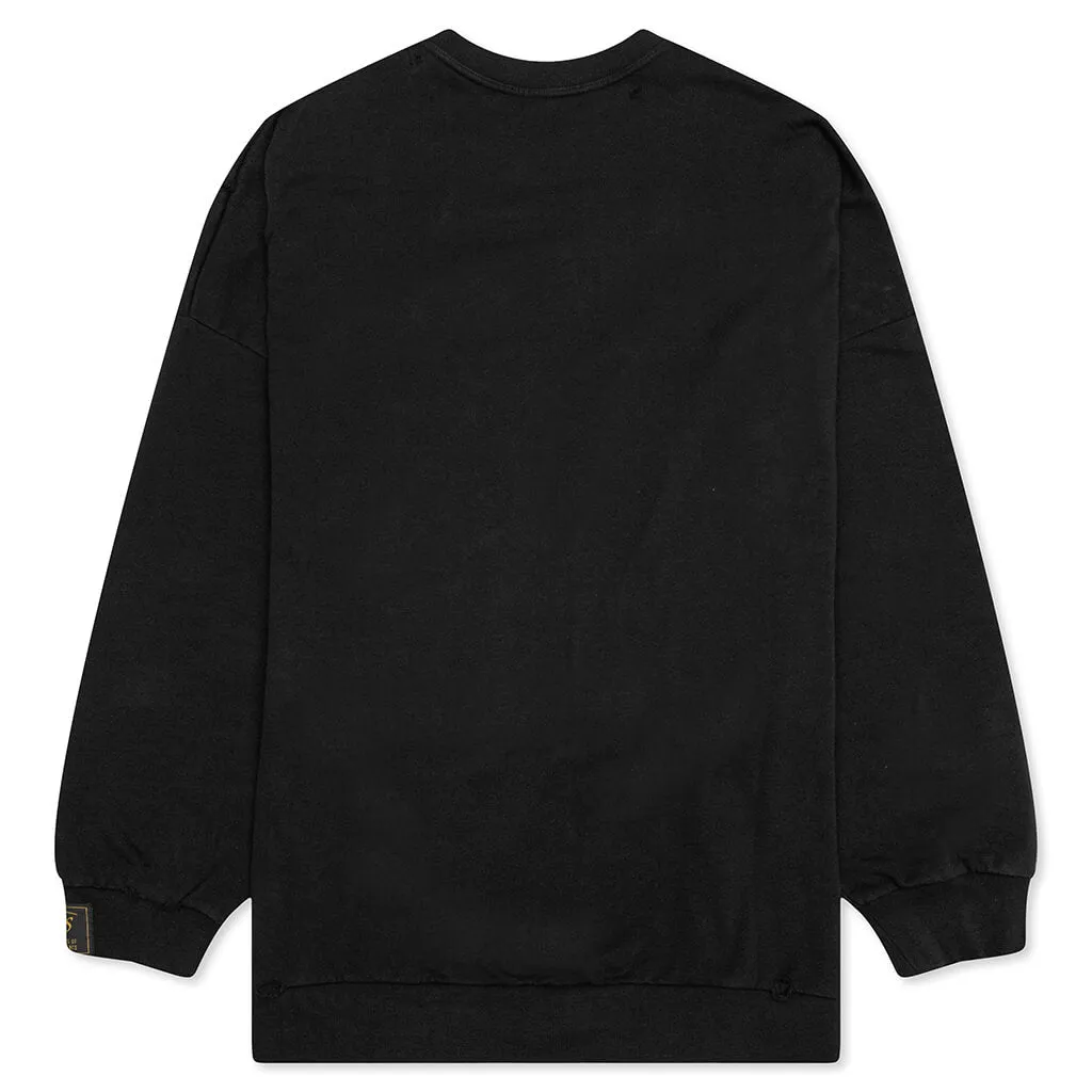 Destroyed Crewneck Sweater Grimcrawler - Black