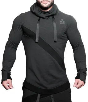 Diagonal patch Hoodie - Dark Grey (Limited Edition)