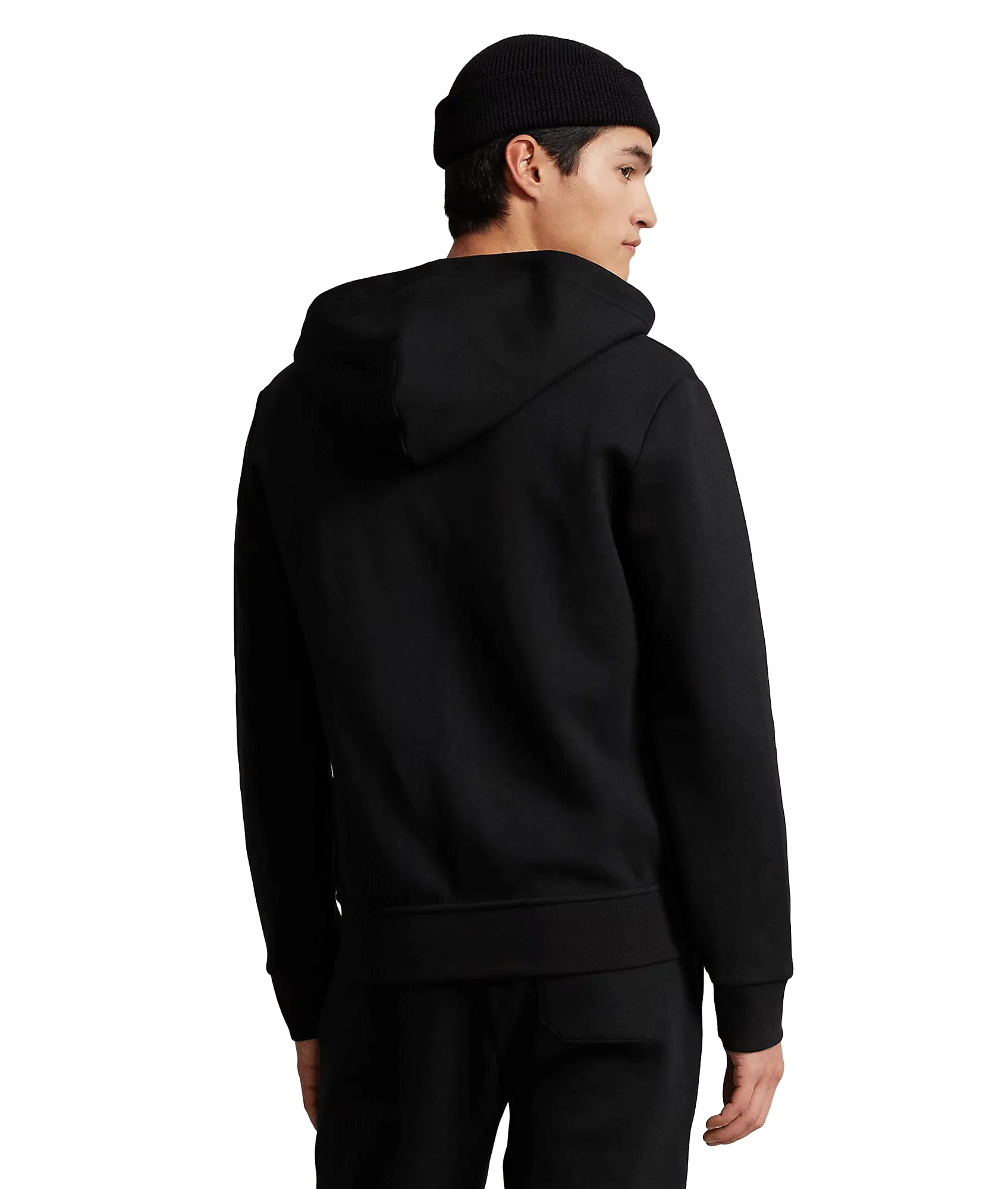 Double-Knit Full-Zip Hoodie - Black