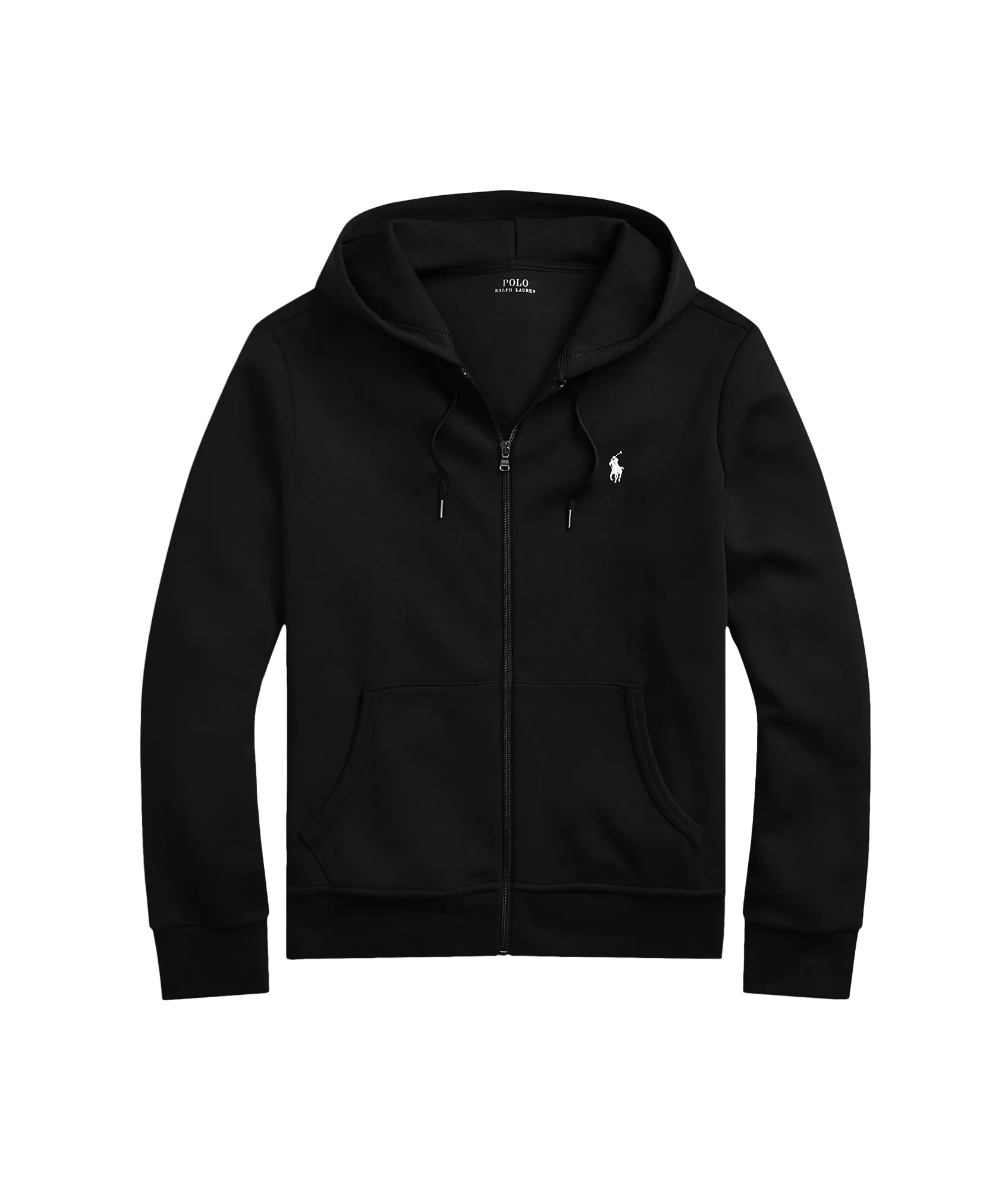 Double-Knit Full-Zip Hoodie - Black