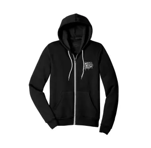 Drippy Club Killers Pocket Logo Zip UP Hoodie - DTG Black