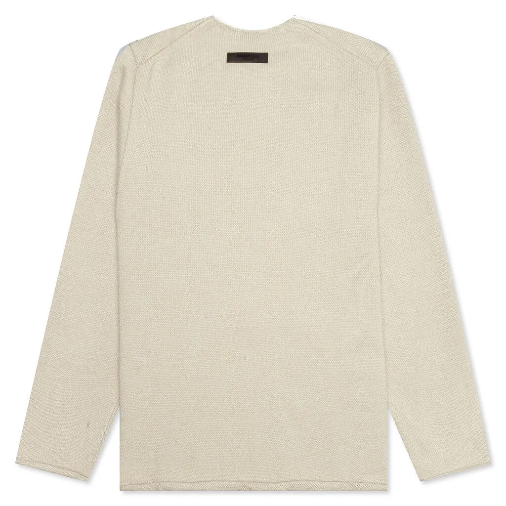 Essentials Raw Edge Sweater - Wheat