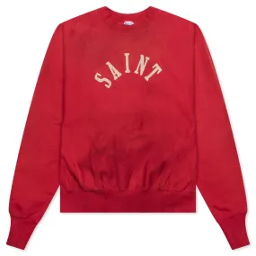 Faith Crew Sweater - Red