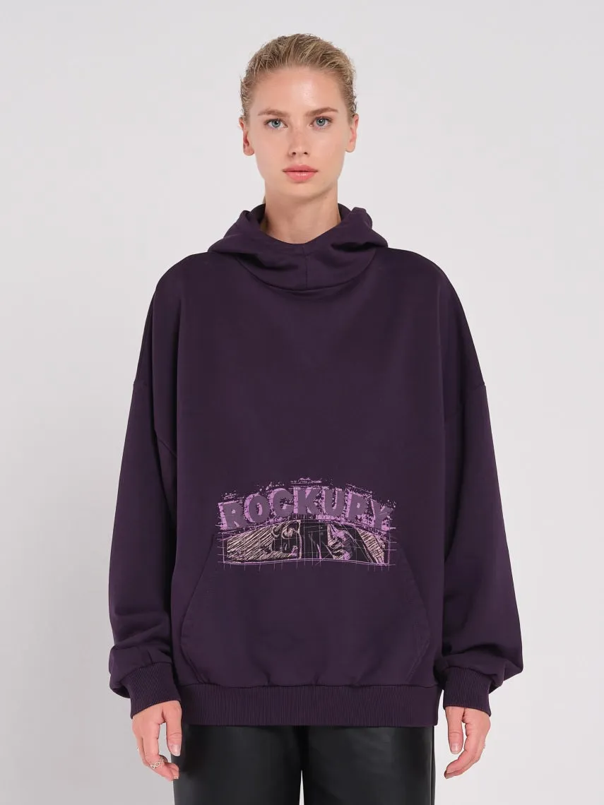 Hoodie Unisex in Purpur Purpley