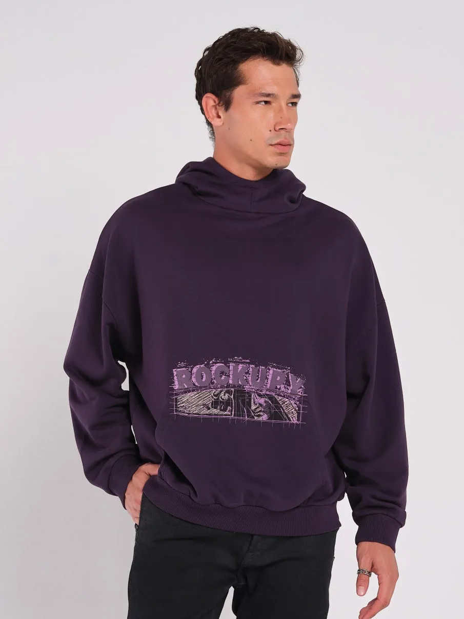 Hoodie Unisex in Purpur Purpley