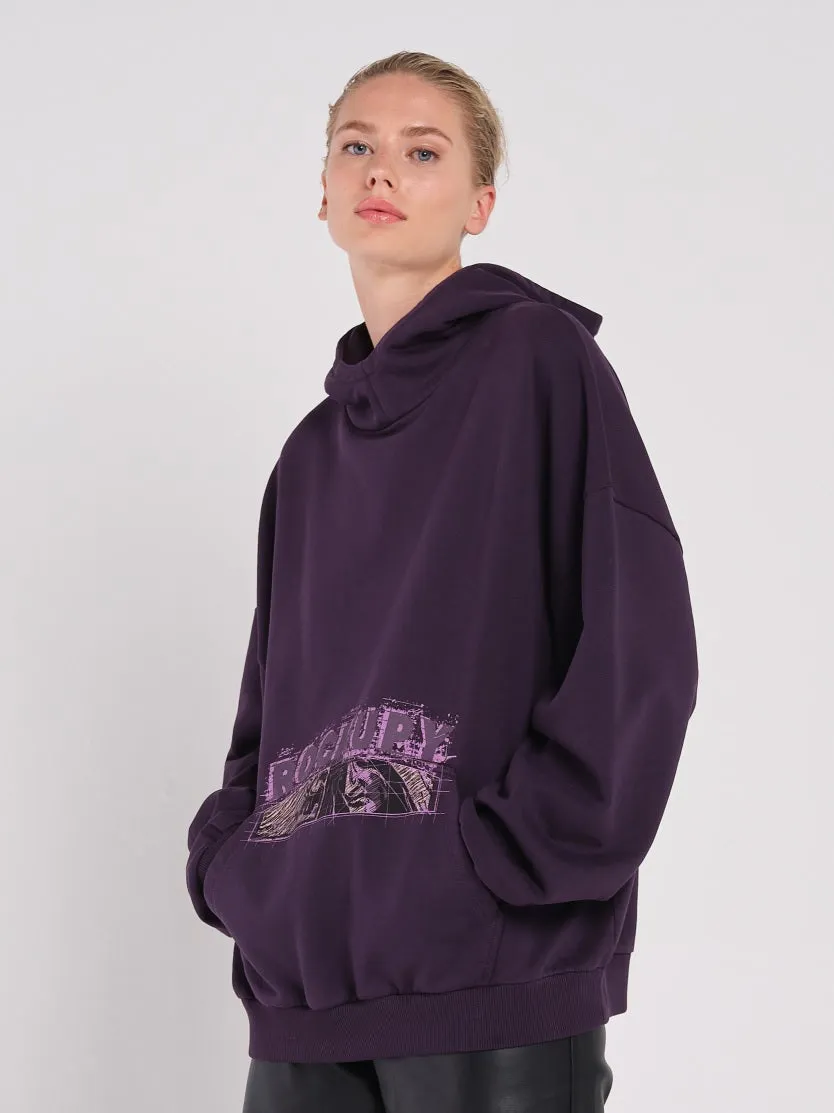 Hoodie Unisex in Purpur Purpley