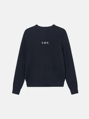 Navy Blue Icons Sweater - Stylish and Comfortable Knitwear