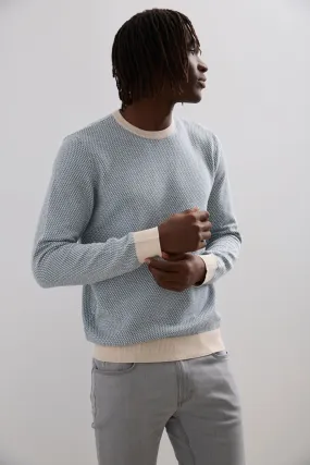 Jacquard Crew Neck Sweater