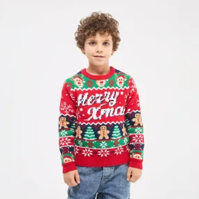 Jacquard Sweater with Christmas Writing