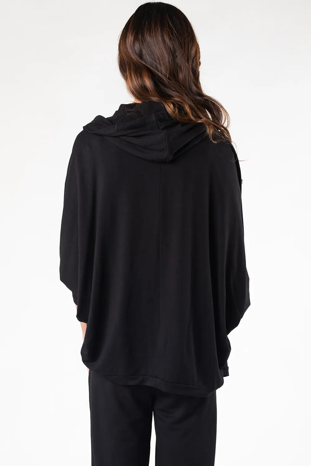 Jaime Bamboo Hoodie Cardigan - Black