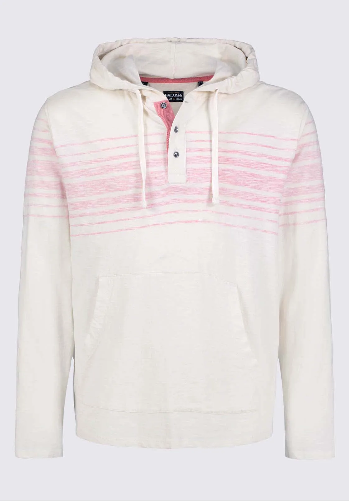 Kupid Men's Striped Hoodie in White - BM24348