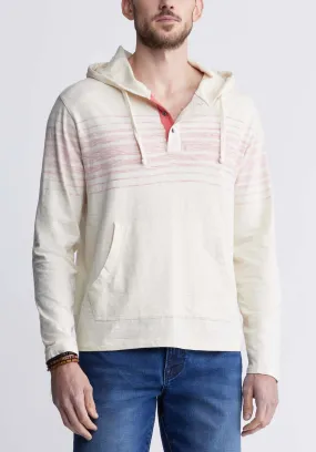 Kupid Men's Striped Hoodie in White - BM24348