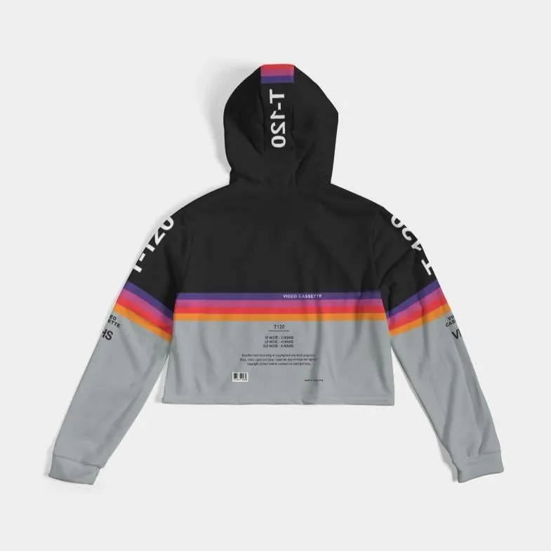 Ladies VHS Classic Cropped Hoodie