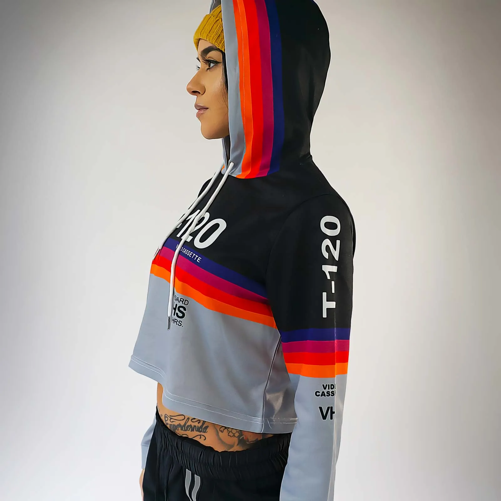 Ladies VHS Classic Cropped Hoodie