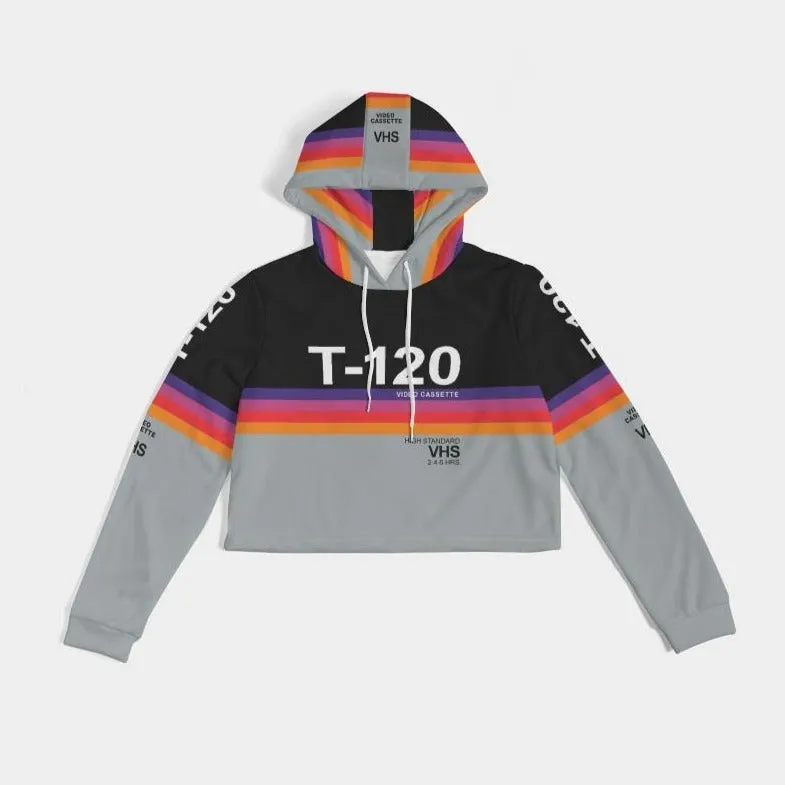 Ladies VHS Classic Cropped Hoodie