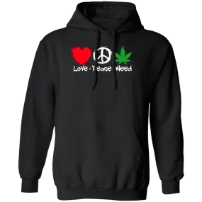 Love Peace Weed /Black Hoodie