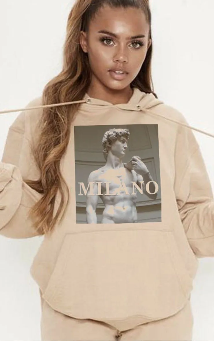 Milano Statue of David Sand Hoodie