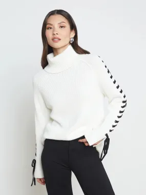 NOLA LACE UP SWEATER - L'AGENCE