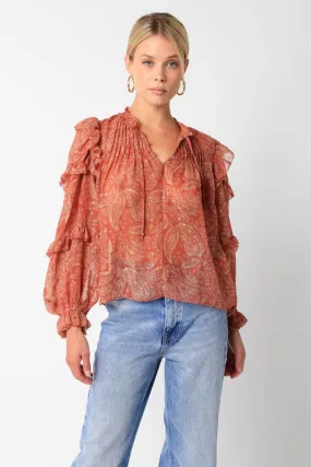 Ruffle Cascade Shirt