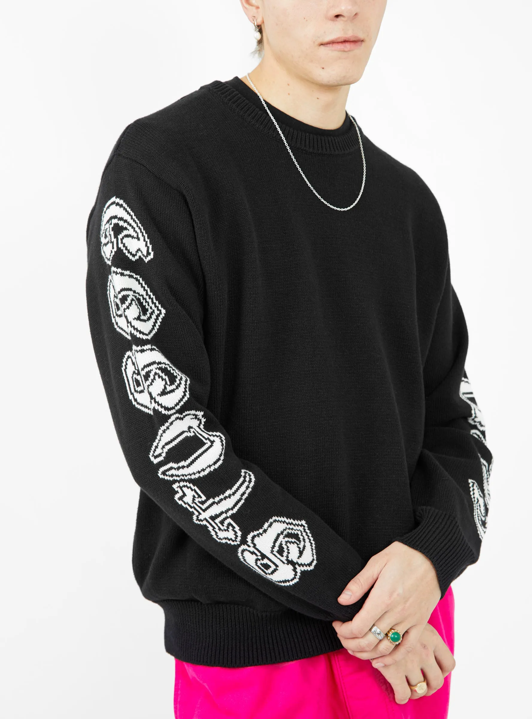 Sleeve Logo Sweater Black