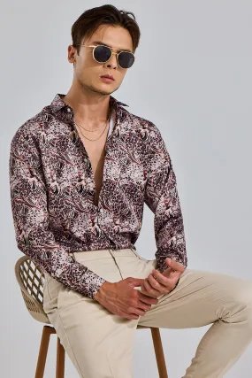 SpottedSculpt Brown Shirt