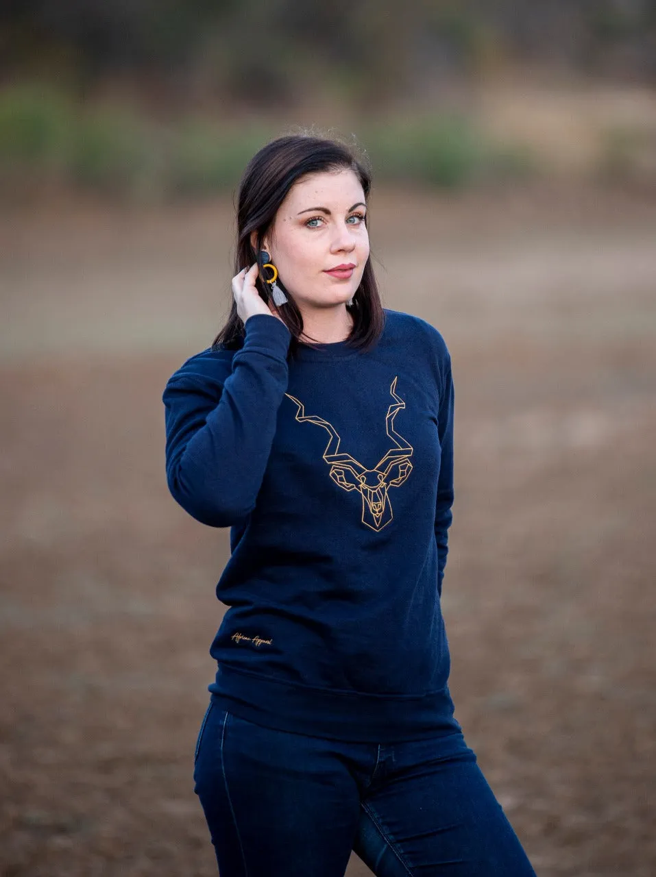 The Kudu Sweater - Navy & Gold