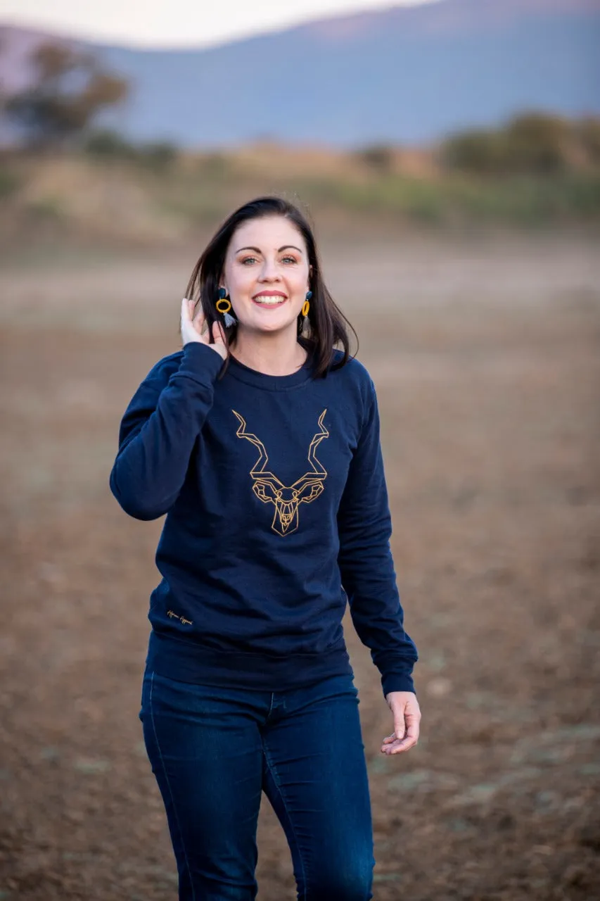 The Kudu Sweater - Navy & Gold