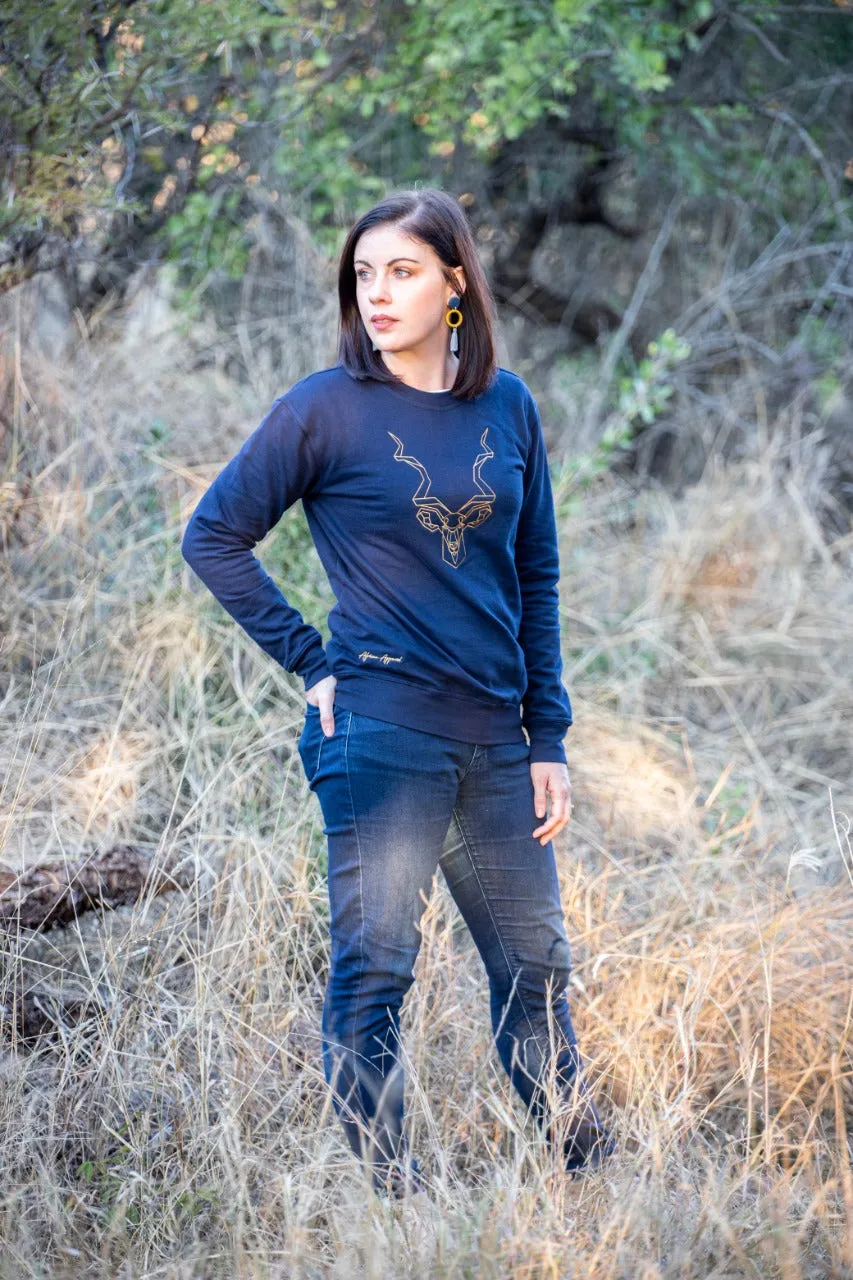 The Kudu Sweater - Navy & Gold