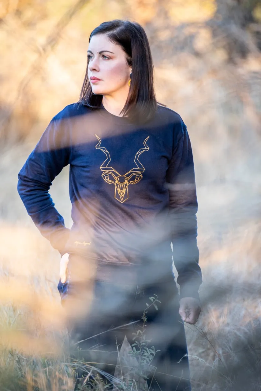 The Kudu Sweater - Navy & Gold