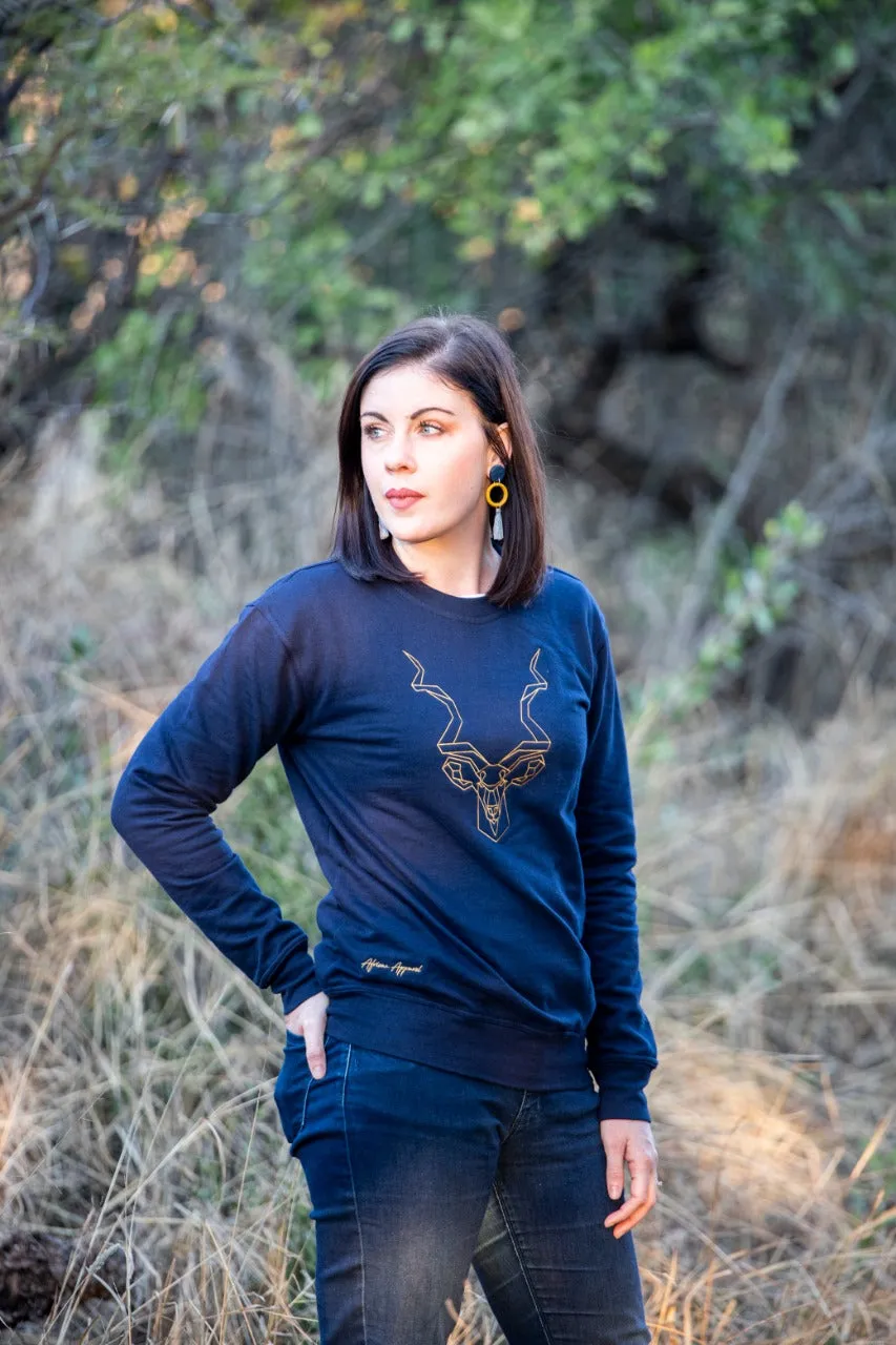 The Kudu Sweater - Navy & Gold