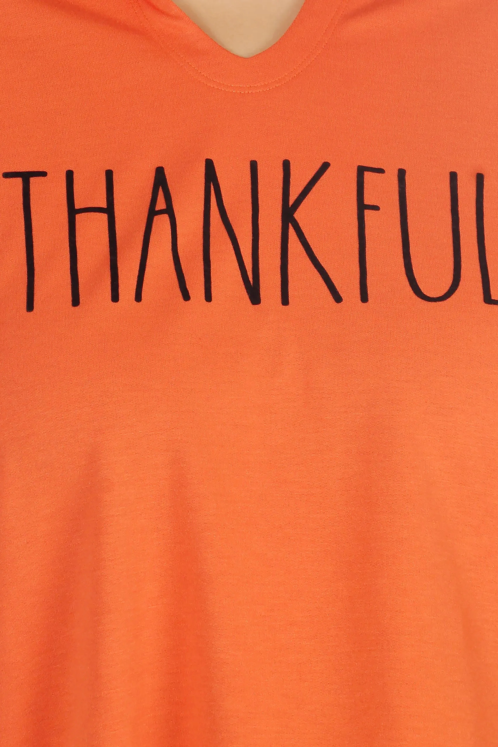 Women's "THANKFUL" Plus Size Pullover Lounge Hoodie