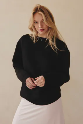 Zoom Crewneck Sweater  - Black